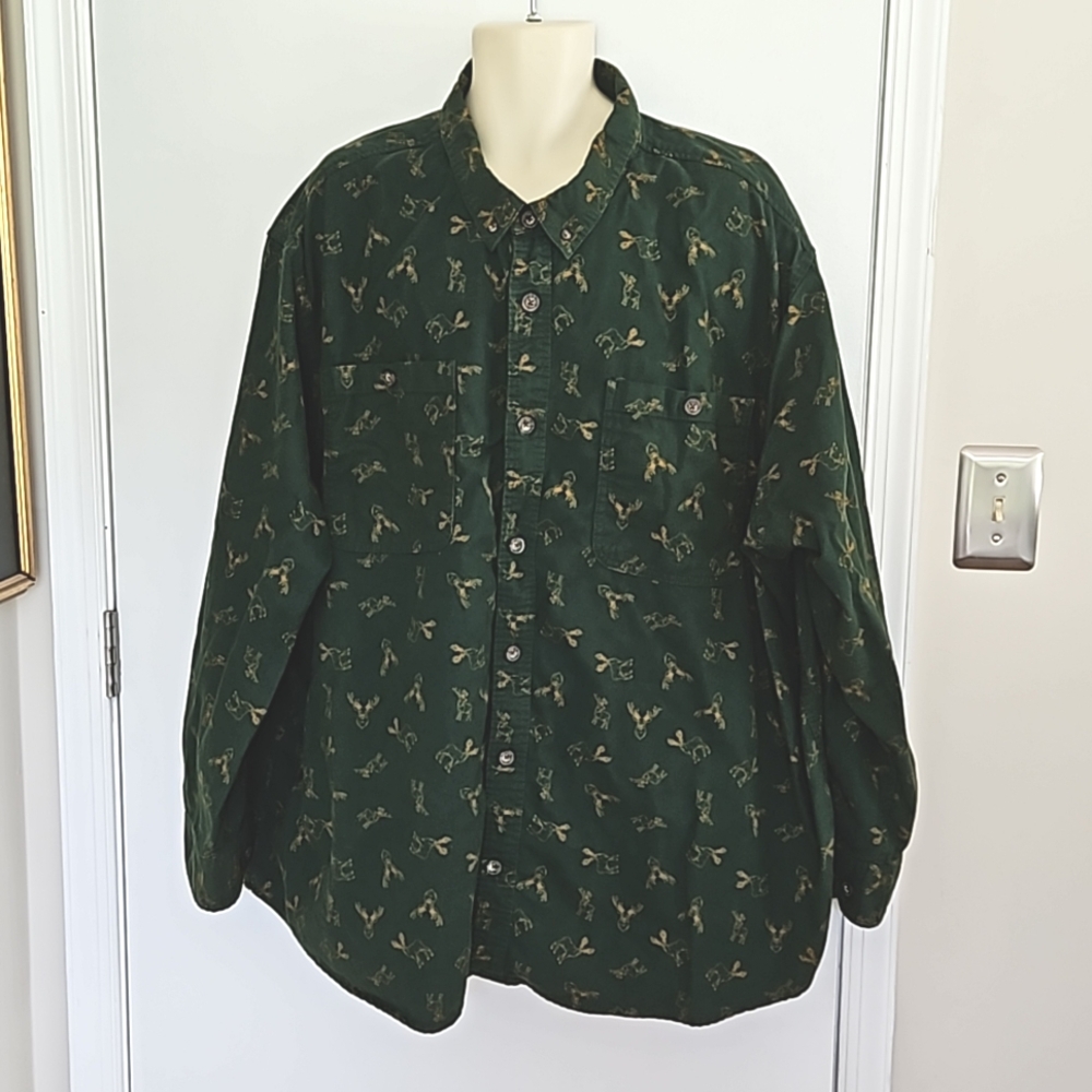 Duluth Moose Flannel Shirt Size 4XL Relaxed Fit